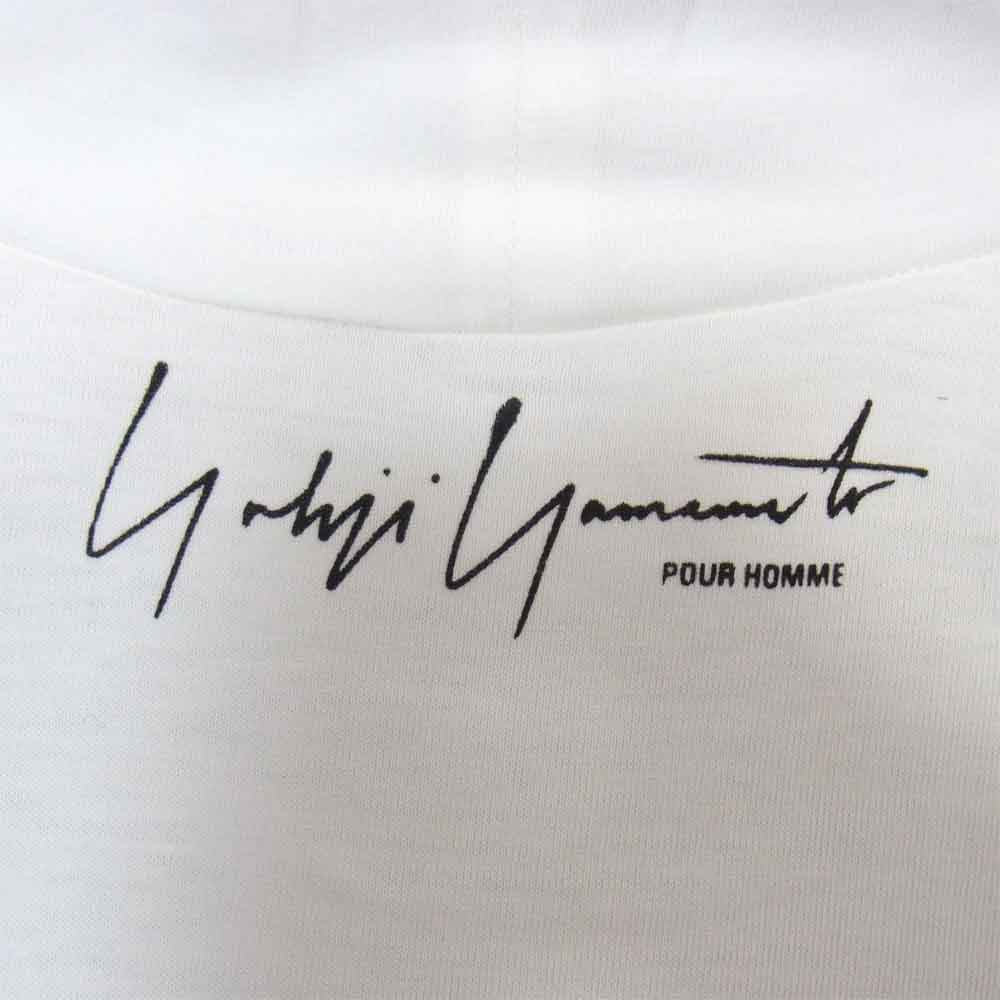 Yohji Yamamoto ヨウジヤマモト POUR HOMME プールオム ロゴ モックネック ホワイト系 M【中古】