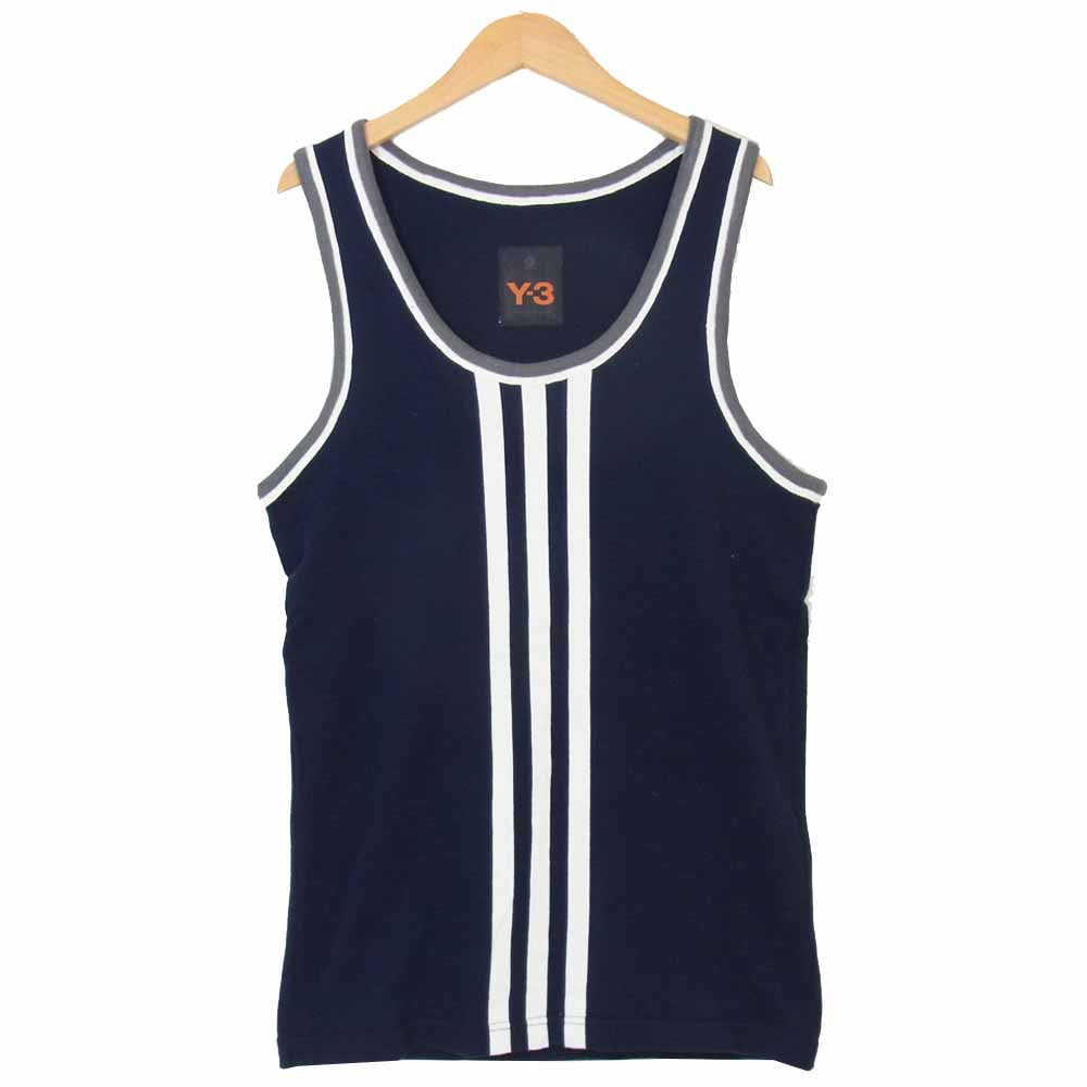 Yohji Yamamoto ヨウジヤマモト Y-3 ワイスリー ニット タンクトップ ネイビー系 M【中古】