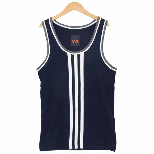 Yohji Yamamoto ヨウジヤマモト Y-3 ワイスリー ニット タンクトップ ネイビー系 M【中古】