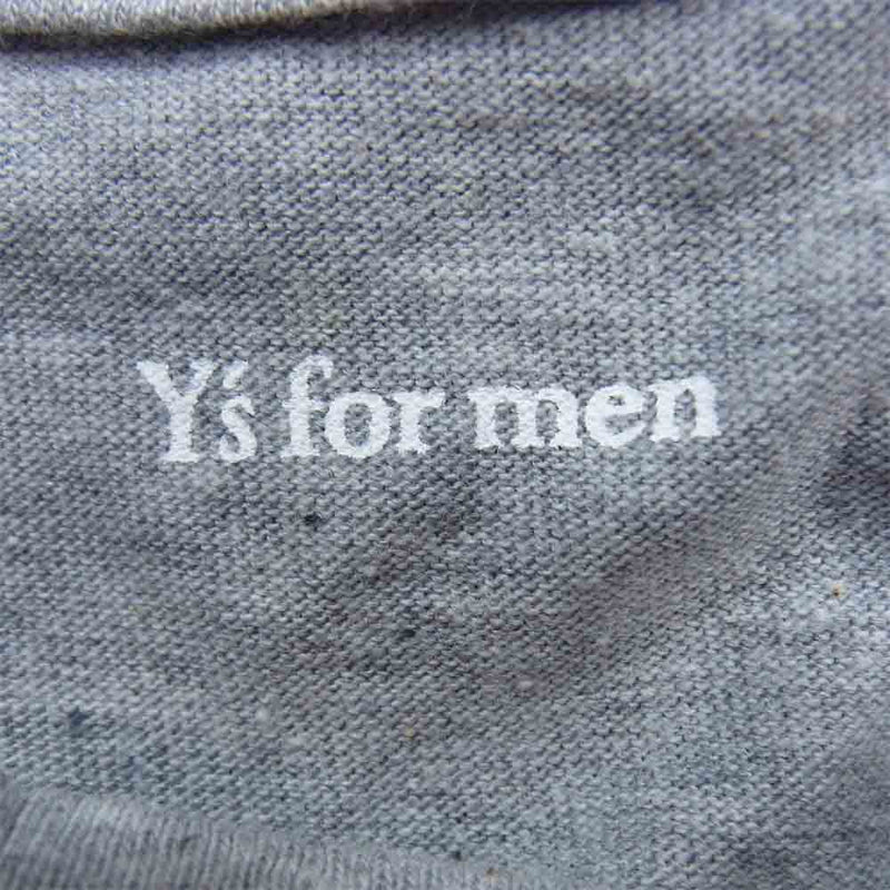 Yohji Yamamoto ヨウジヤマモト Y's for men ワイズフォーメン ナロー モックネック Tシャツ グレー系【極上美品】【中古】
