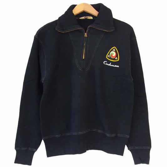 CUSHMAN クッシュマン ハーフジップ スウェット ダークネイビー系 L【中古】