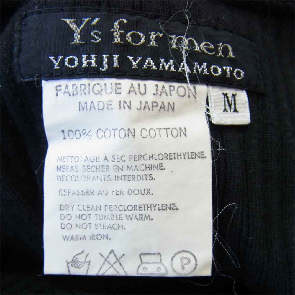 Yohji Yamamoto ヨウジヤマモト Y's for men ワイズフォーメン シェルボタン クルーネック カーディガン ブラック系 M【中古】