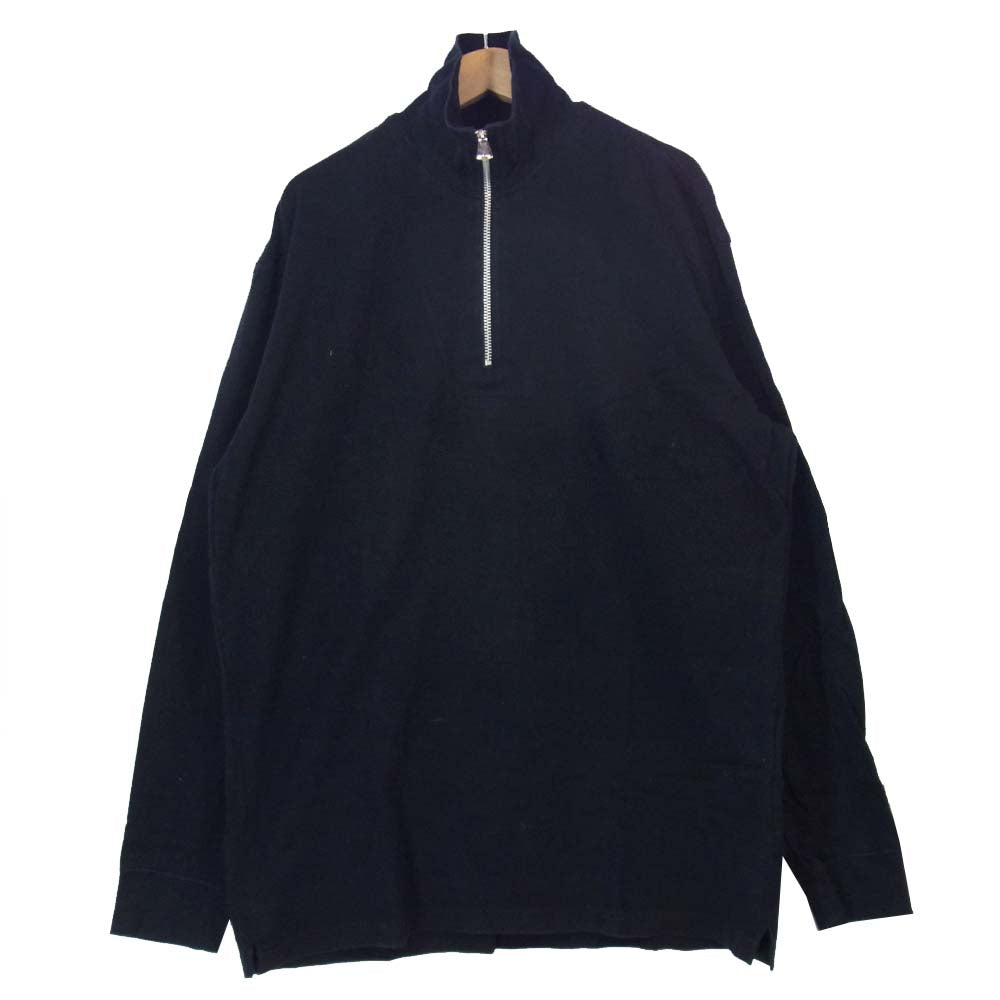 Yohji Yamamoto ヨウジヤマモト POUR HOMME プールオム 丸ロゴ 初期タグ 80S ハーフジップ カットソー ブラック系【中古】