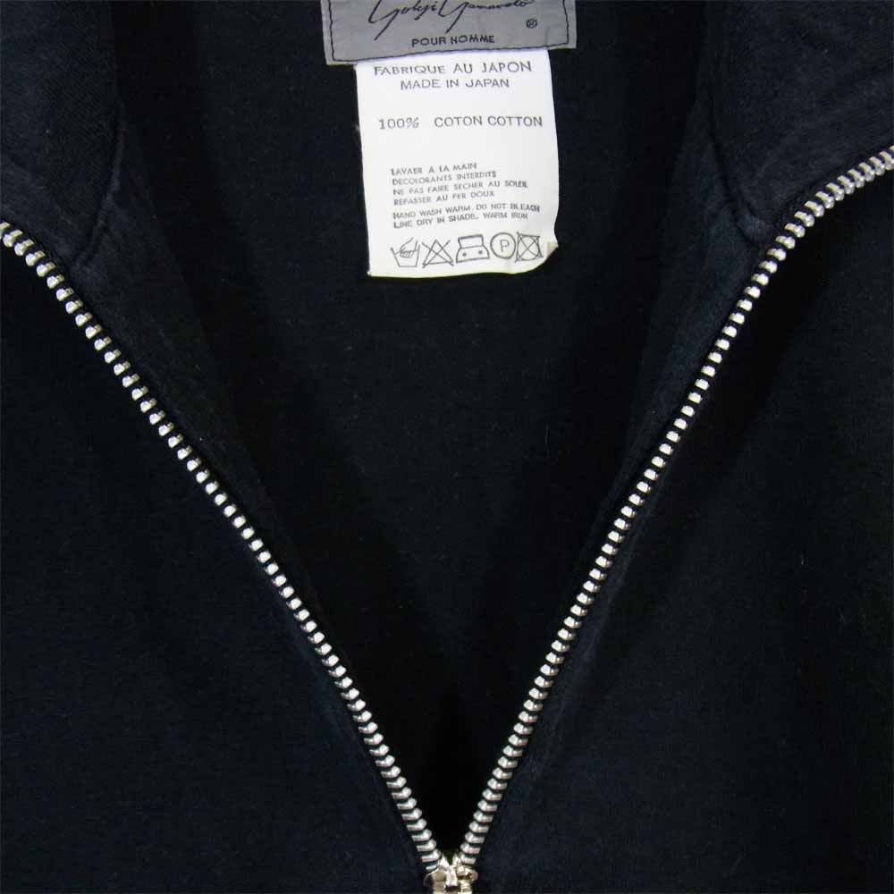 Yohji Yamamoto ヨウジヤマモト POUR HOMME プールオム 丸ロゴ 初期タグ 80S ハーフジップ カットソー ブラック系【中古】