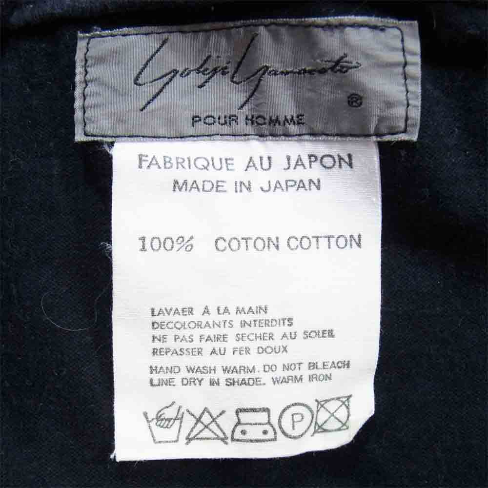 Yohji Yamamoto ヨウジヤマモト POUR HOMME プールオム 丸ロゴ 初期タグ 80S ハーフジップ カットソー ブラック系【中古】