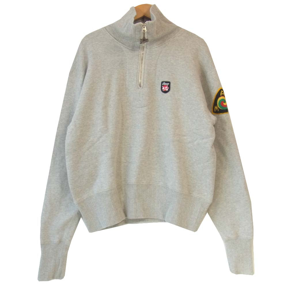 BUCO ブコ ハーフジップ スウェット グレー系 L【中古】