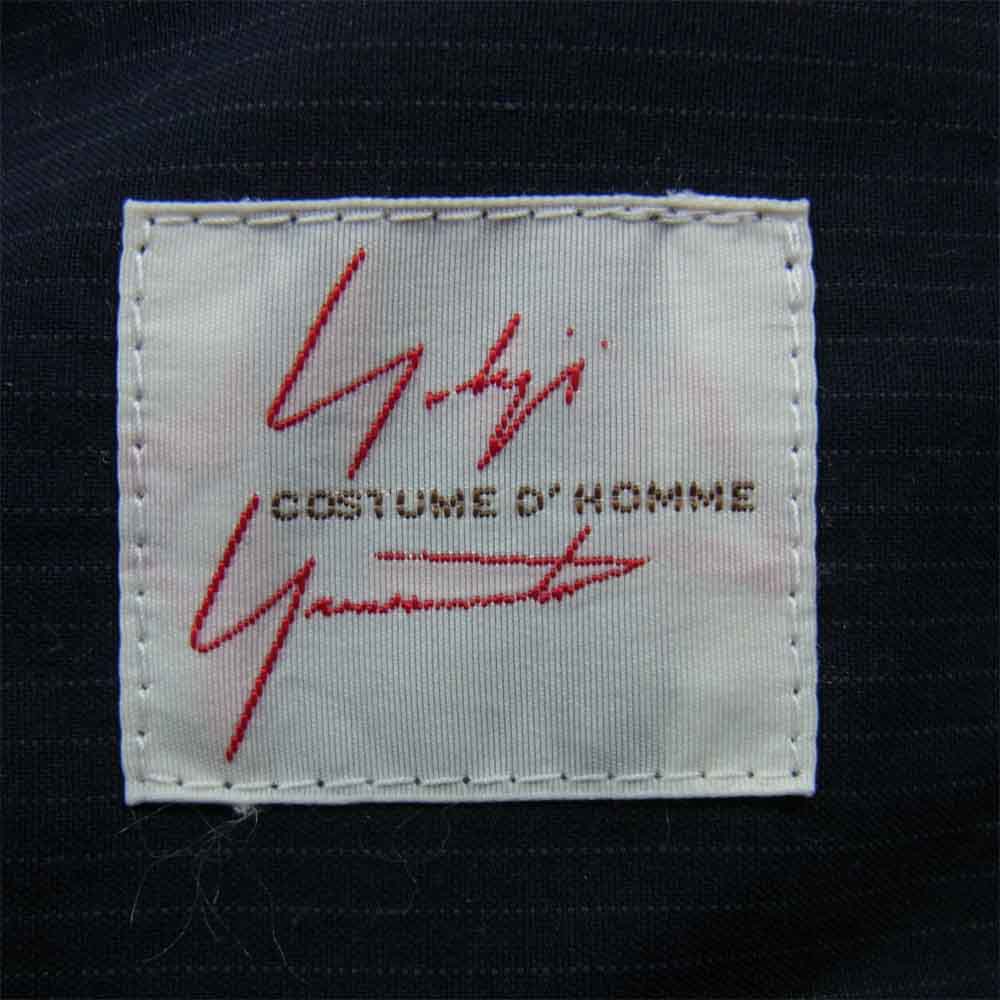 Yohji Yamamoto ヨウジヤマモト COSTUME D HOMME コスチュームドオム HJ-B88-059 コットン ストライプ レギュラーカラー シャツ ブラック系 3【中古】