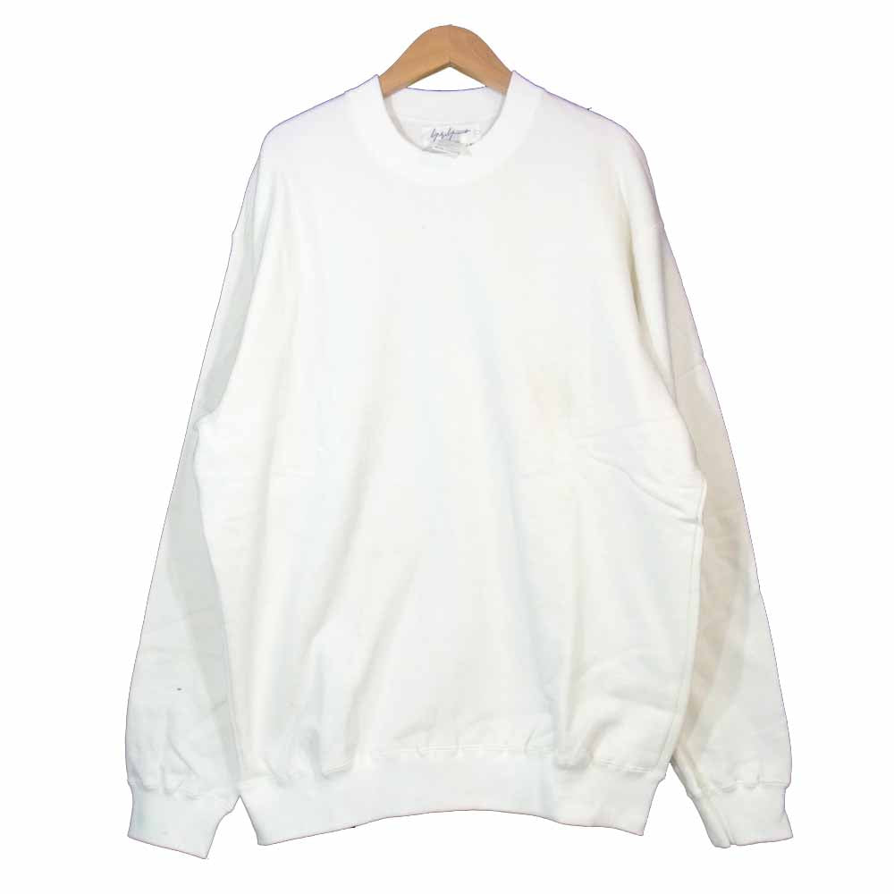 Yohji Yamamoto ヨウジヤマモト POUR HOMME プールオム 6.1 THE MEN バック ロゴプリント クルーネック スウェット ホワイト系 M【中古】