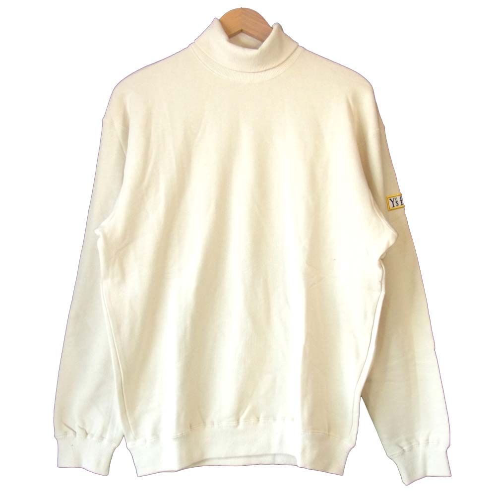 Yohji Yamamoto ヨウジヤマモト Y's for men ワイズフォーメン 袖ロゴ ワッペン タートルネック スウェット オフホワイト系【中古】