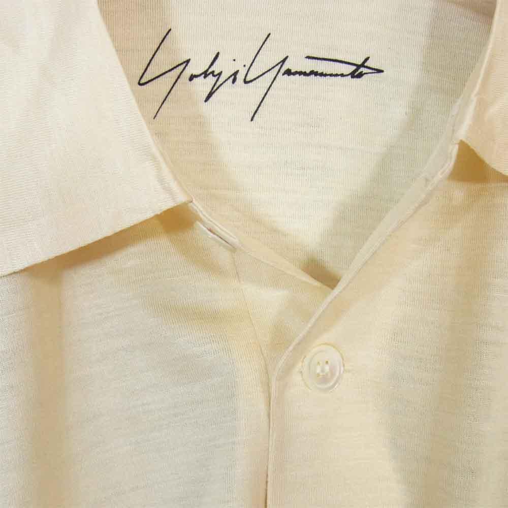 Yohji Yamamoto ヨウジヤマモト POUR HOMME プールオム シルク ニット ポロシャツ ベージュ系【中古】
