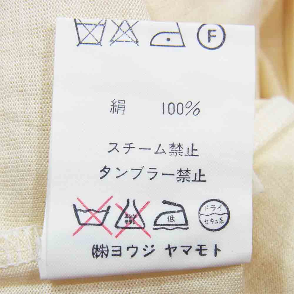 Yohji Yamamoto ヨウジヤマモト POUR HOMME プールオム シルク ニット ポロシャツ ベージュ系【中古】