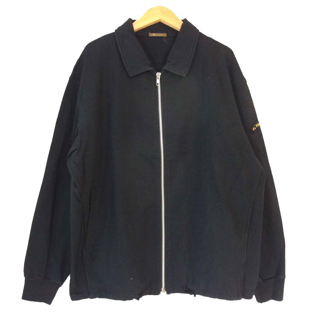 Yohji Yamamoto ヨウジヤマモト Y's for men ワイズフォーメン 袖ロゴ ワッペン ジップ ブルゾン ブラック系【中古】