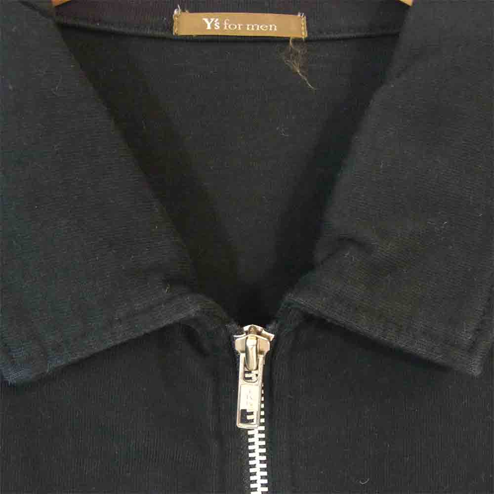 Yohji Yamamoto ヨウジヤマモト Y's for men ワイズフォーメン 袖ロゴ ワッペン ジップ ブルゾン ブラック系【中古】