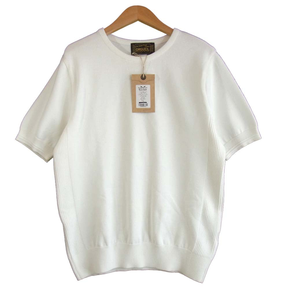 ORGUEIL オルゲイユ OR-4100 Knit Tshirt ニット ホワイト系 38【新古品】【未使用】【中古】