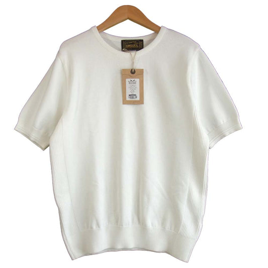 ORGUEIL オルゲイユ OR-4100 Knit Tshirt ニット ホワイト系 38【新古品】【未使用】【中古】