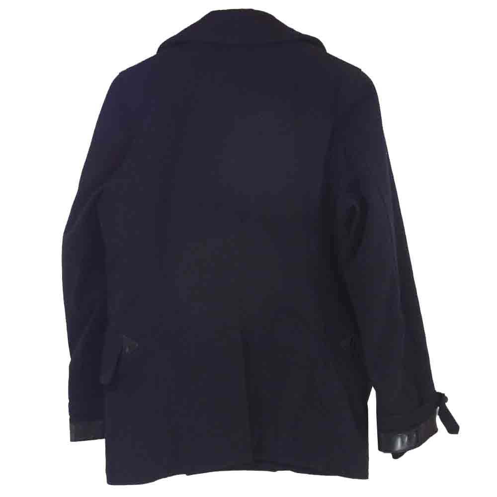 Nigel Cabourn ナイジェルケーボン レザー ミリタリー コート ネイビー系 46【中古】
