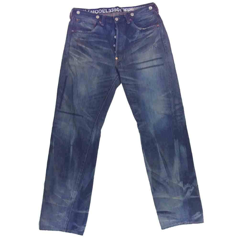 NEIGHBORHOOD ネイバーフッド 33501-0034 Levis リーバイス 501 XX 1933年モデル 加工 ストレート デニムパンツ インディゴブルー系 36【中古】