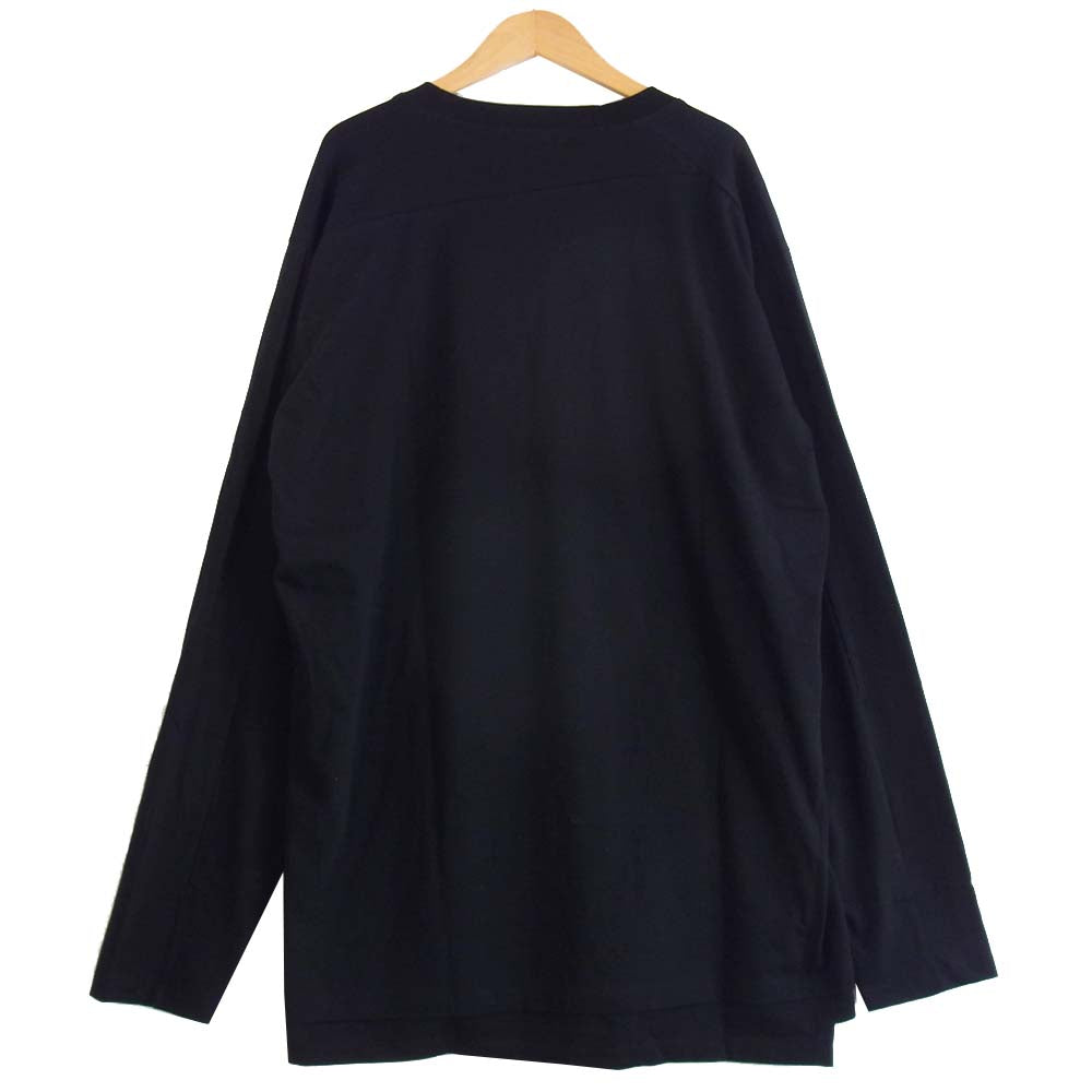 ザヴィリジアン VI-3289-01 Layred Design Long T-Shirt レイヤード デザイン ロング 長袖 Tシャツ ブラック系 5【新古品】【未使用】【中古】