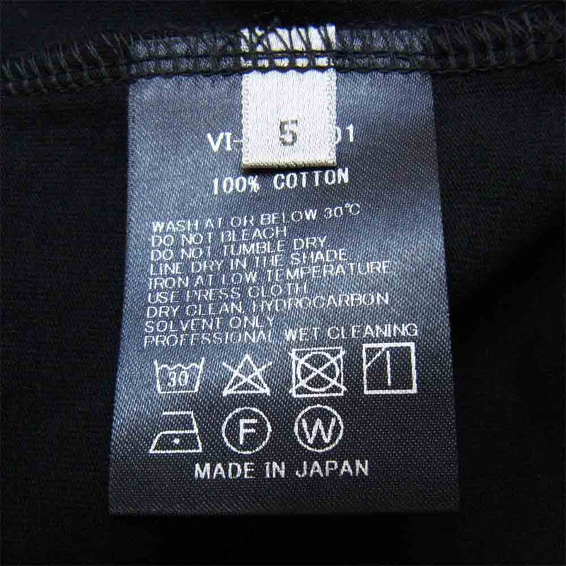 ザヴィリジアン VI-3289-01 Layred Design Long T-Shirt レイヤード デザイン ロング 長袖 Tシャツ ブラック系 5【新古品】【未使用】【中古】
