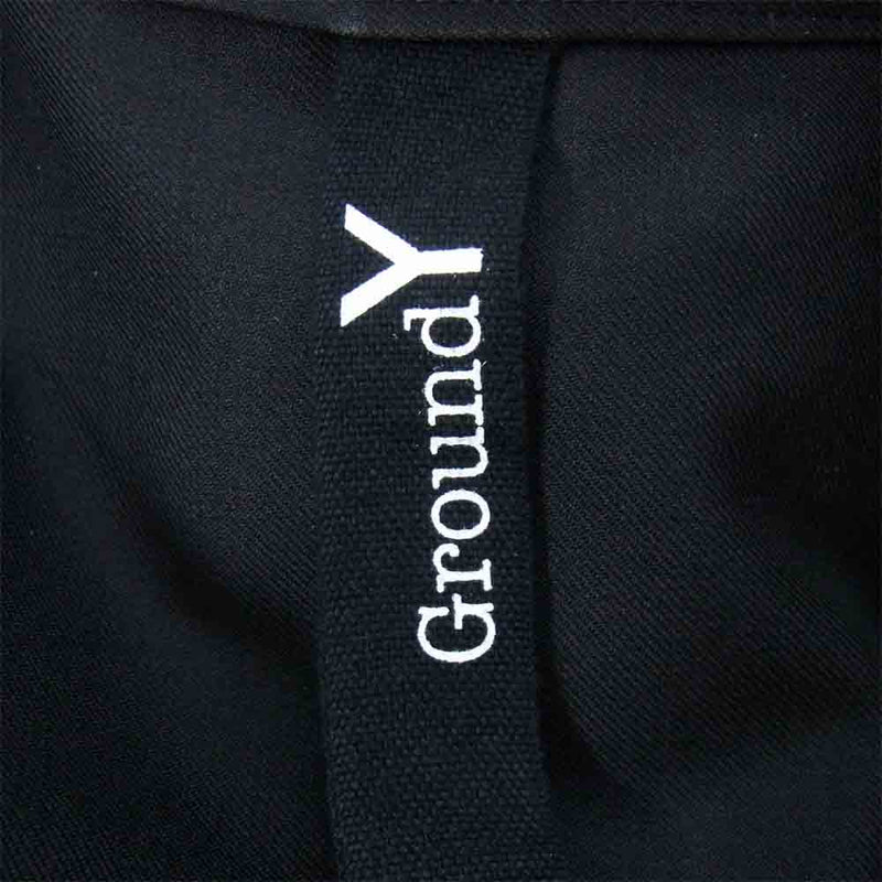 Yohji Yamamoto ヨウジヤマモト GroundY GR-B09-100-1 Zipper collor shirt ジッパー カラー ロング シャツ  ブラック系 3【新古品】【未使用】【中古】