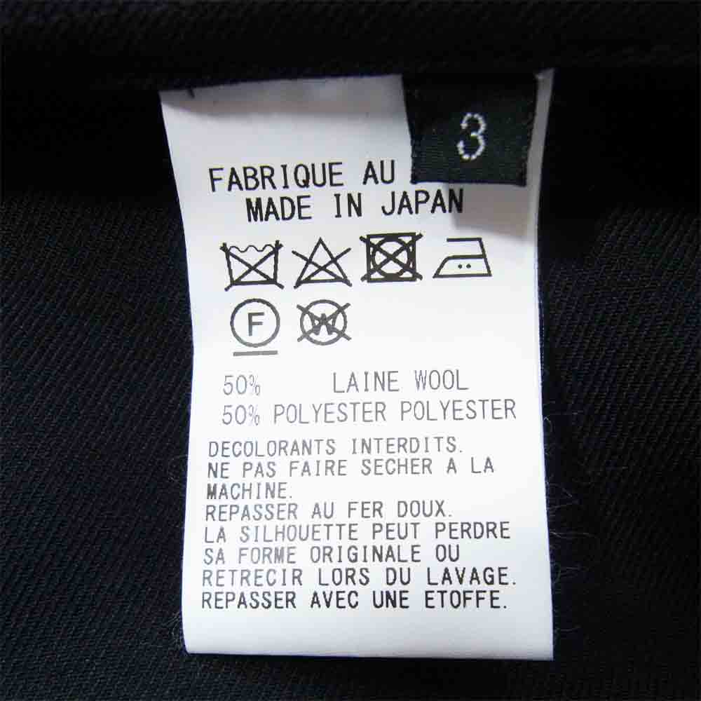 Yohji Yamamoto ヨウジヤマモト GroundY GR-B09-100-1 Zipper collor shirt ジッパー カラー ロング シャツ  ブラック系 3【新古品】【未使用】【中古】