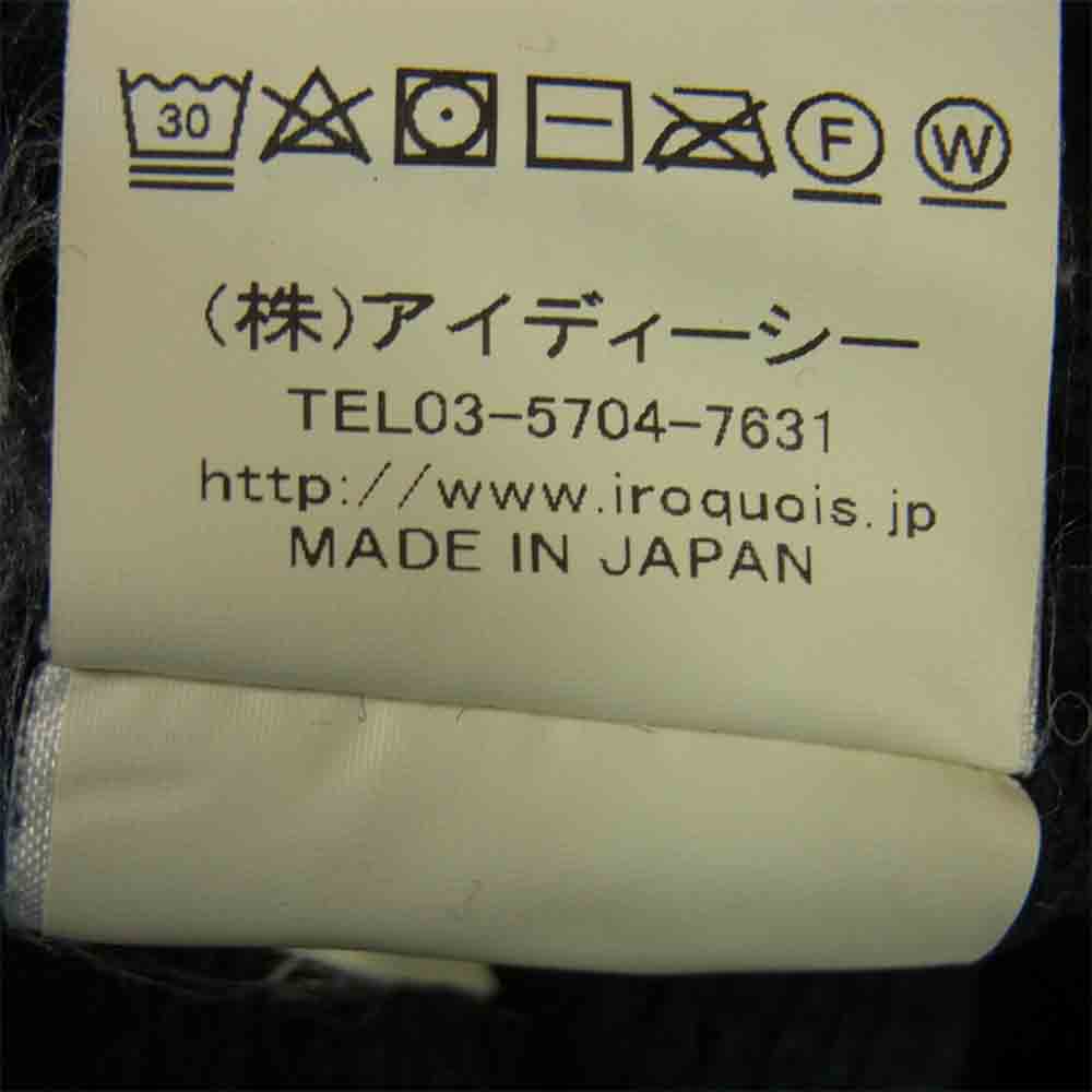 Iroquois イロコイ 182103 パラレルヤーン ロングスリーブ 長袖 サーマル カットソー ブラック系 1【中古】