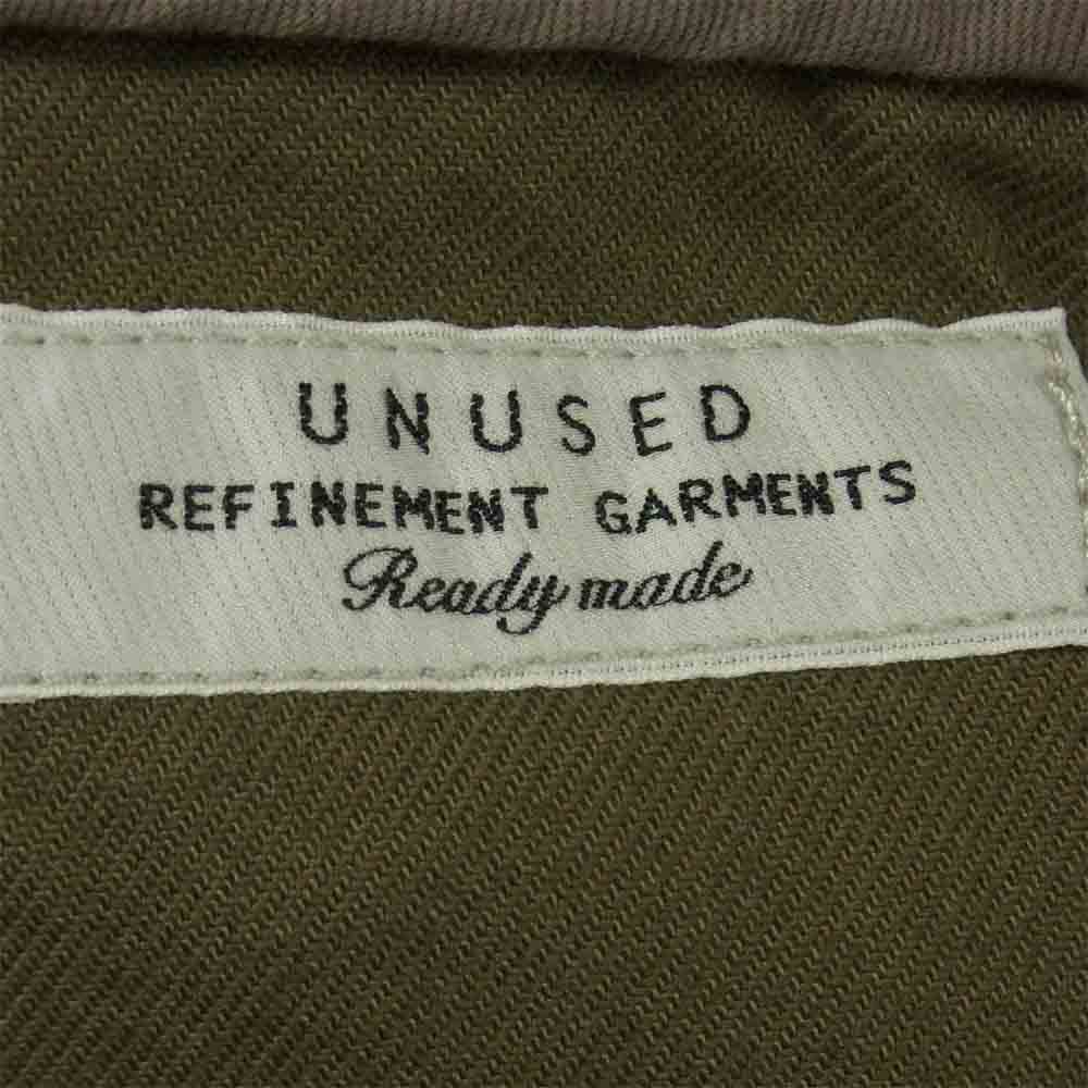 UNUSED アンユーズド UW0163 ボタンフライ コットン パンツ 日本製 カーキ系 4【中古】