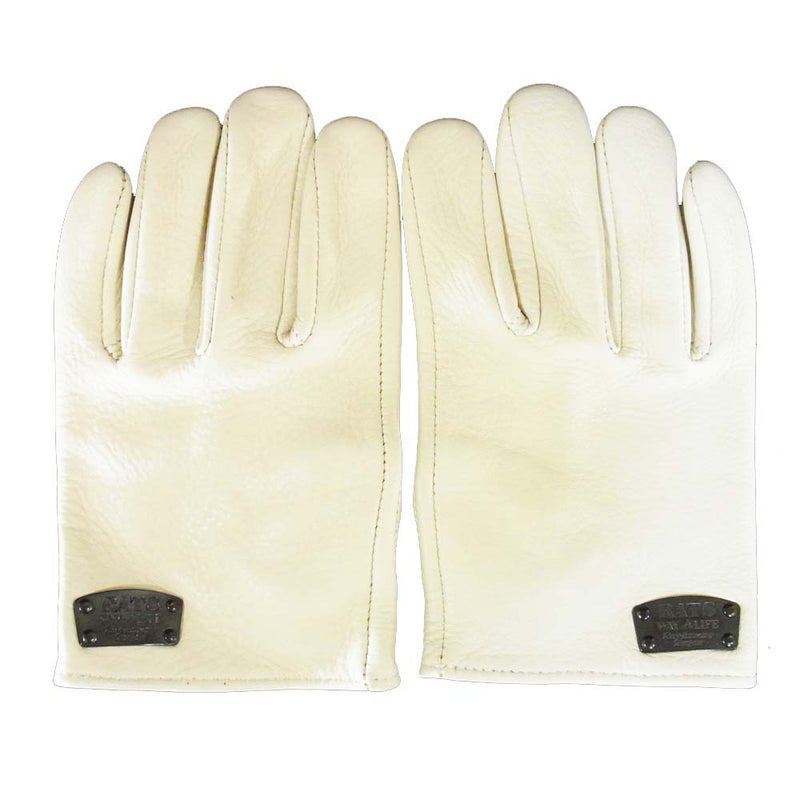 RATS ラッツ × BACK DROP LEATHER GLOVES レザー グローブ オフホワイト系 L【中古】