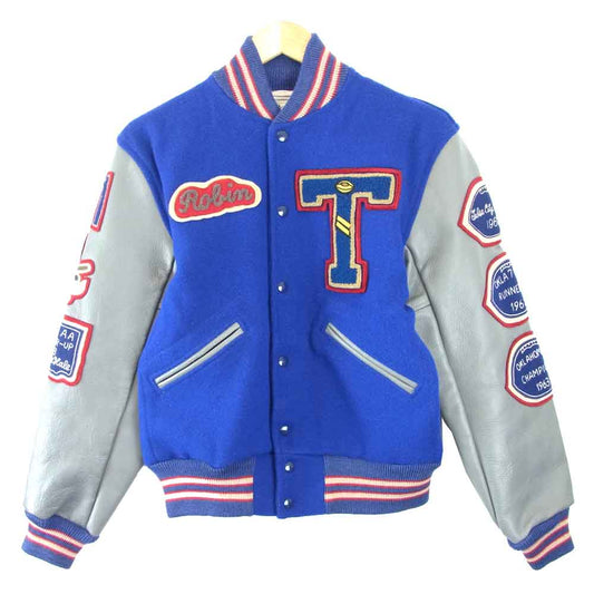WAREHOUSE ウエアハウス スタジアムジャンパー ブルー系 グレー系 40【中古】