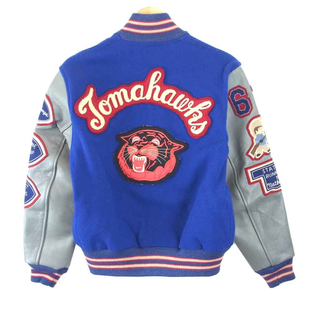 WAREHOUSE ウエアハウス スタジアムジャンパー ブルー系 グレー系 40【中古】