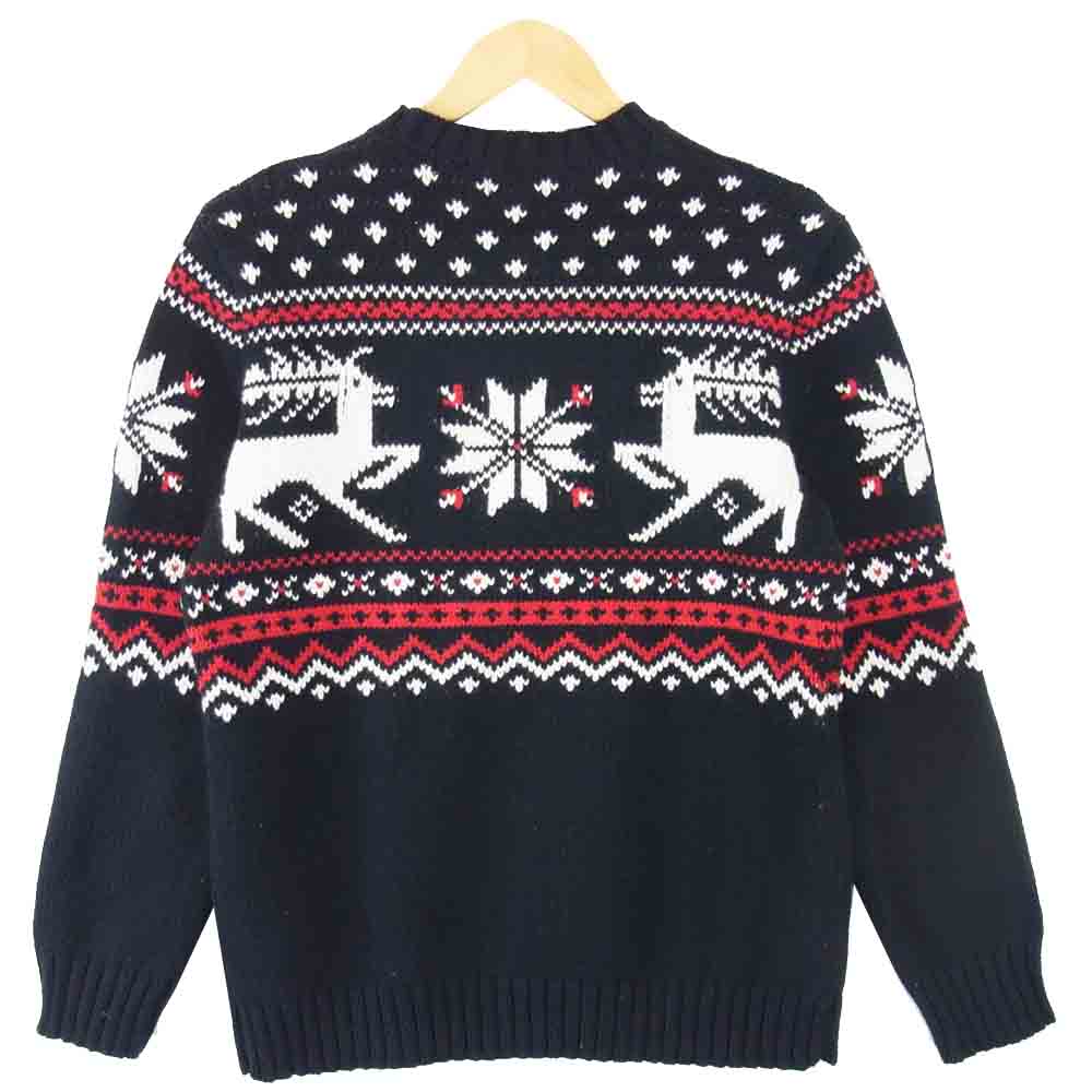 POLO RALPH LAUREN ポロ・ラルフローレン 国内正規品 ノルディック 総柄 カシミア混 セーター ダークネイビー系 XS【中古】