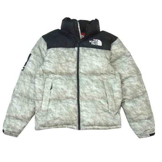 Supreme シュプリーム 19AW ND91806I × the North Face ノースフェイス Paper Print Nuptse ペーパー プリント 紙 ヌプシ マルチカラー系 S【美品】【中古】