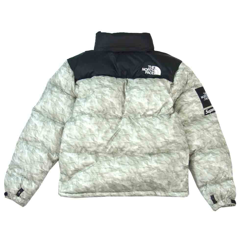 Supreme シュプリーム 19AW ND91806I × the North Face ノースフェイス Paper Print Nuptse ペーパー プリント 紙 ヌプシ マルチカラー系 S【美品】【中古】