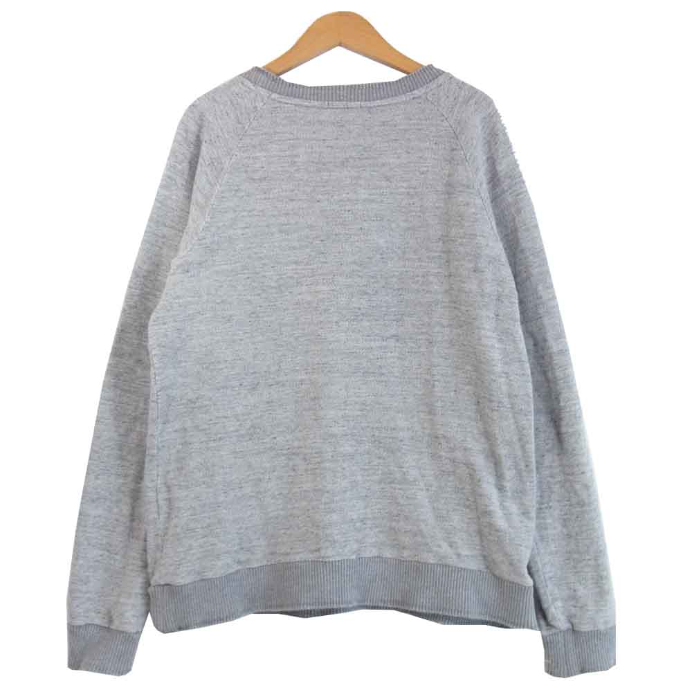 BLUE BLUE ブルーブルー スラブ クルーネック スウェット グレー系 2【中古】