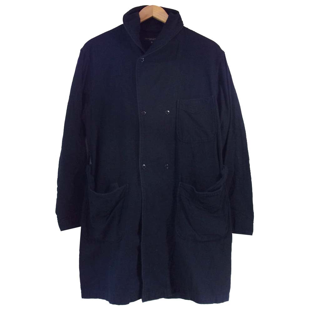 Engineered Garments エンジニアードガーメンツ フランネル ガウン コート ネイビー系 S【中古】