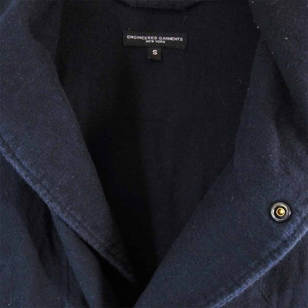 Engineered Garments エンジニアードガーメンツ フランネル ガウン コート ネイビー系 S【中古】