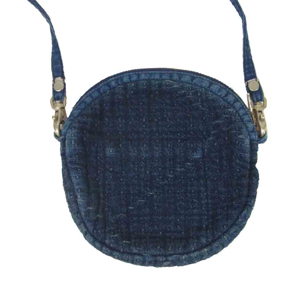 PORTER CLASSIC ポータークラシック PC SASHIKO ROUND POUCH MINI 刺し子 ラウンド ポーチ ショルダー バッグ インディゴブルー系【中古】