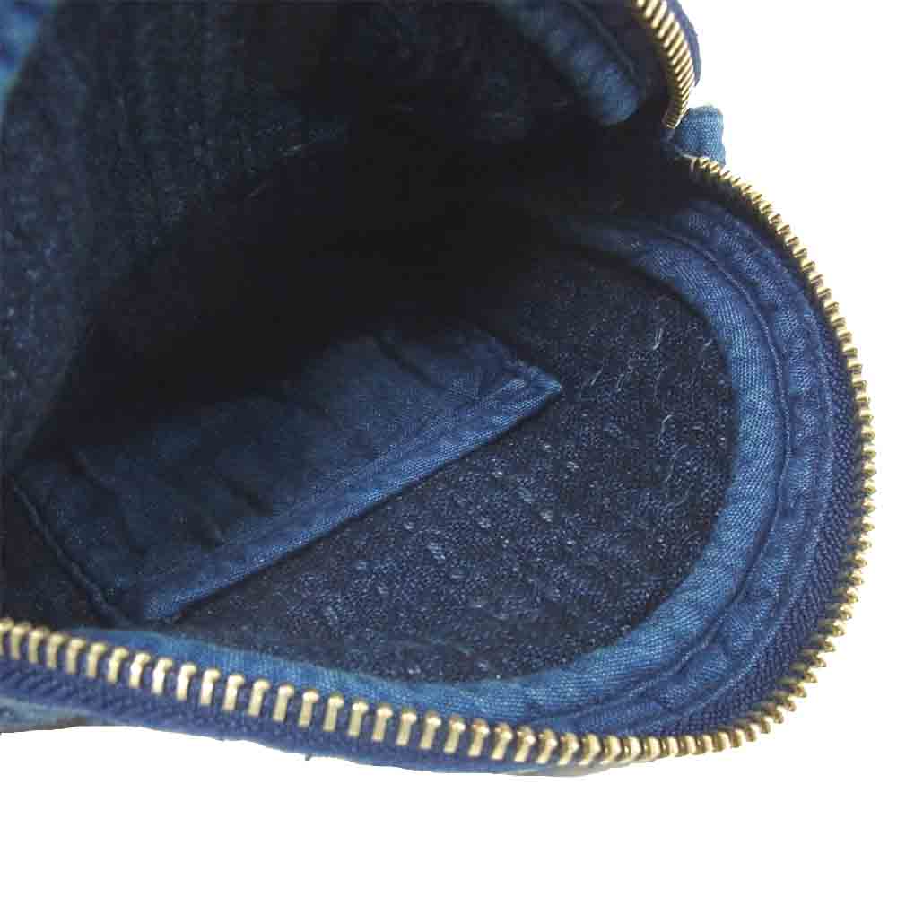 PORTER CLASSIC ポータークラシック PC SASHIKO ROUND POUCH MINI 刺し子 ラウンド ポーチ ショルダー バッグ インディゴブルー系【中古】