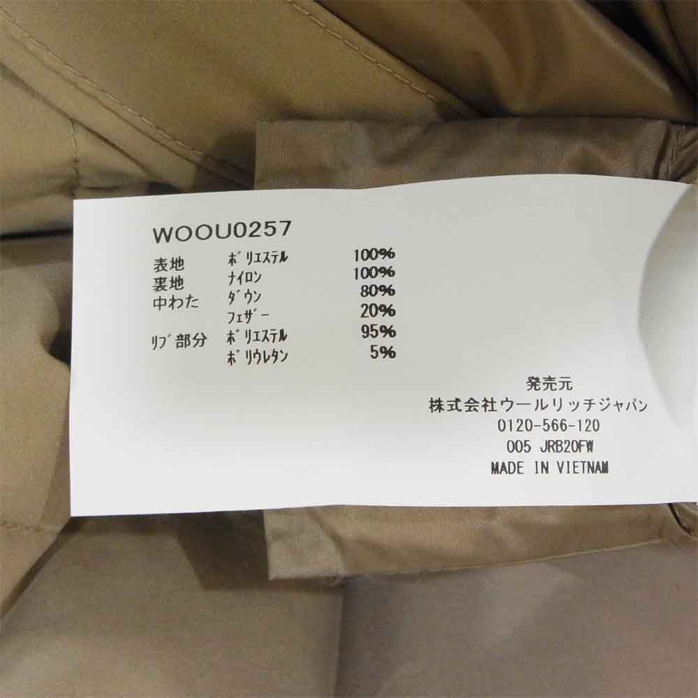 WOOLRICH ウールリッチ WOOU0257 SIERRA LONG JACKET DETACHABLE HOOD ダウンジャケット TAN PLAID M【中古】