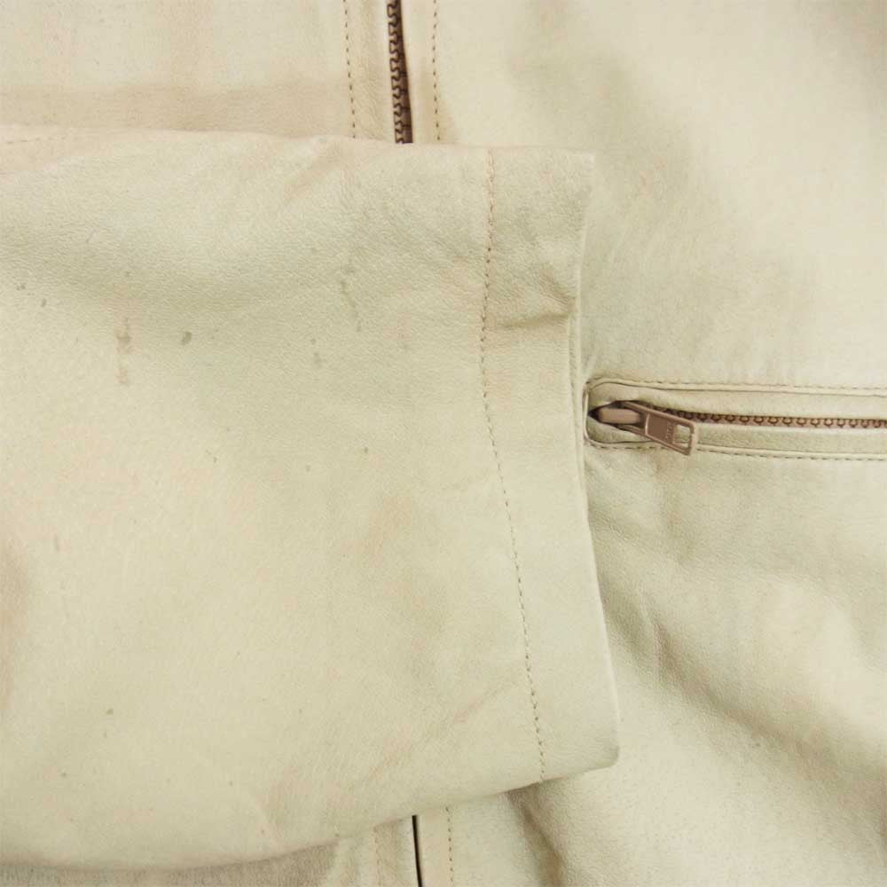 Yohji Yamamoto ヨウジヤマモト Y's for men ワイズフォーメン 赤タグ 赤ラベル ピックレザー ジャケット ベージュ系【中古】