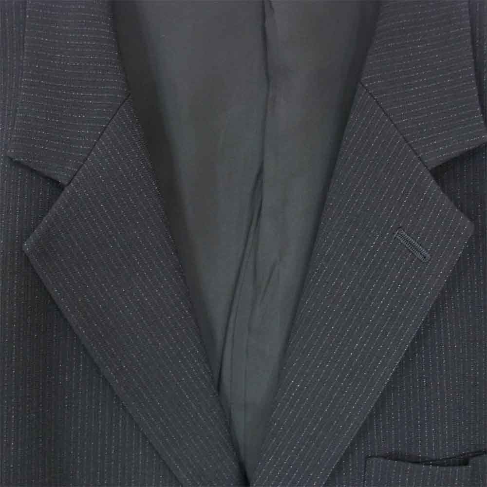 Yohji Yamamoto ヨウジヤマモト Y's for men ワイズフォーメン ストライプ レーヨンウール セットアップ ブラック系 L【中古】