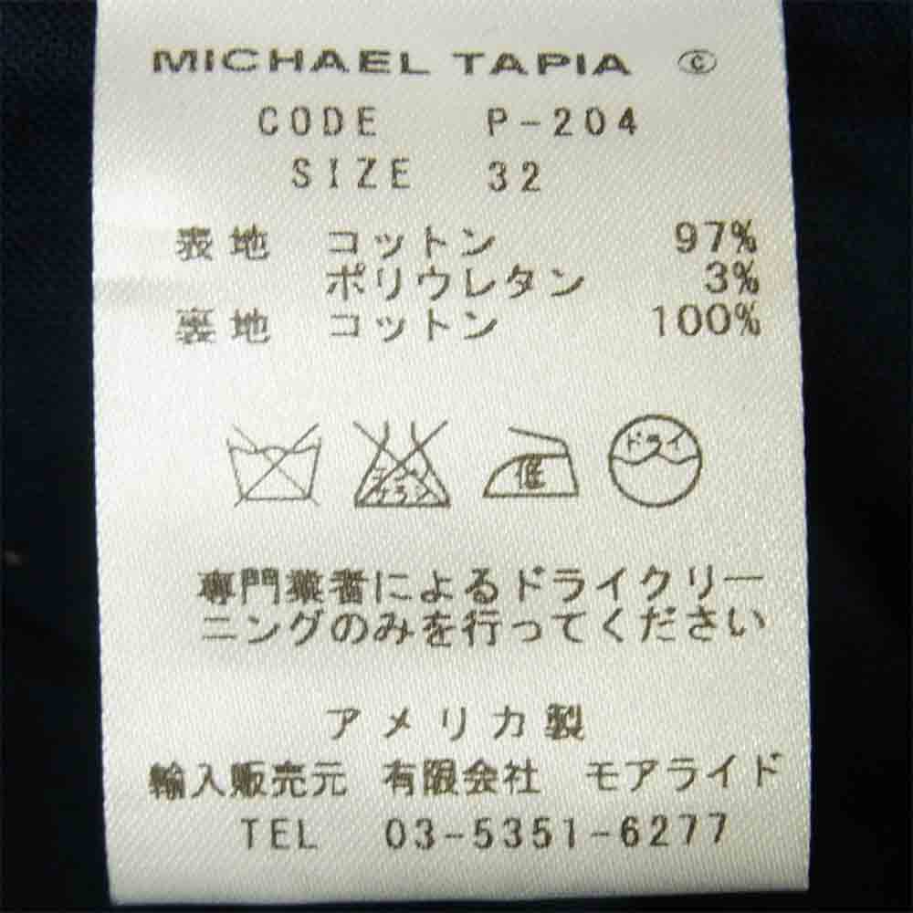 タピアロサンゼルス P-204 ストライプ トラウザー パンツ アメリカ製 ネイビー系 32【中古】