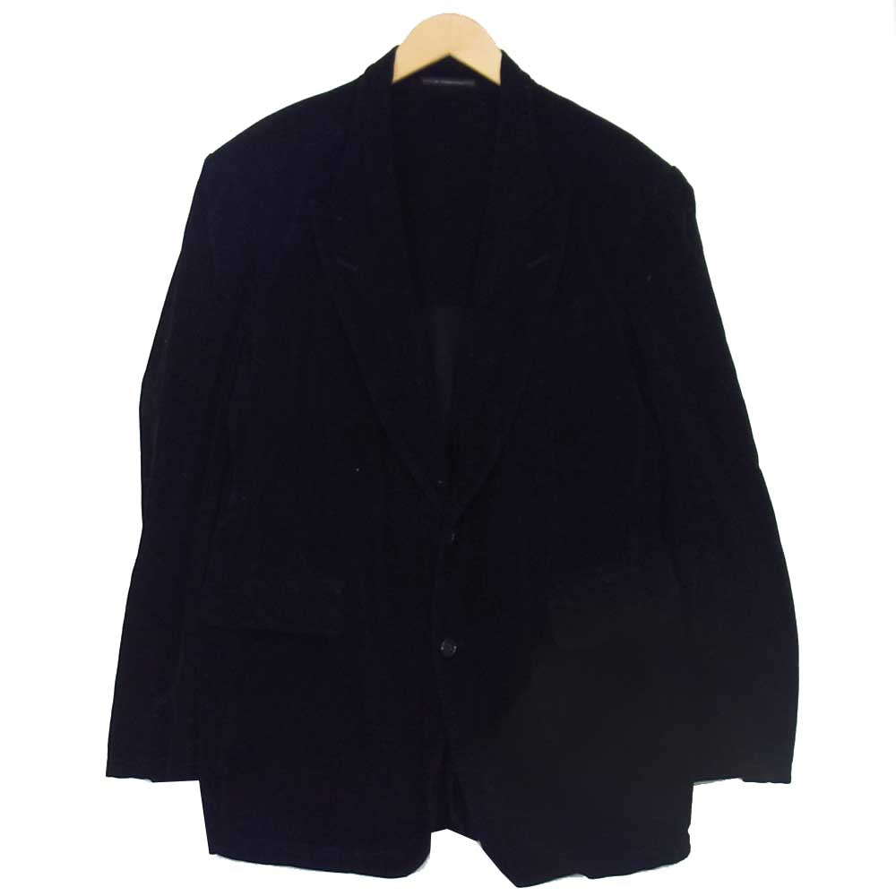 Yohji Yamamoto ヨウジヤマモト ベロア ピークト ラペル ジャケット ブラック系 4【中古】