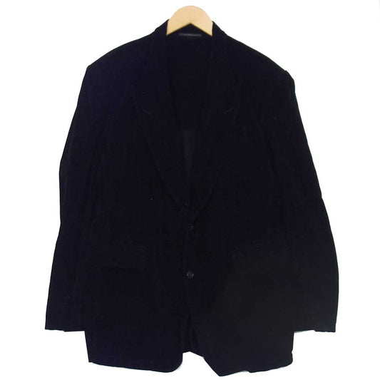 Yohji Yamamoto ヨウジヤマモト ベロア ピークト ラペル ジャケット ブラック系 4【中古】