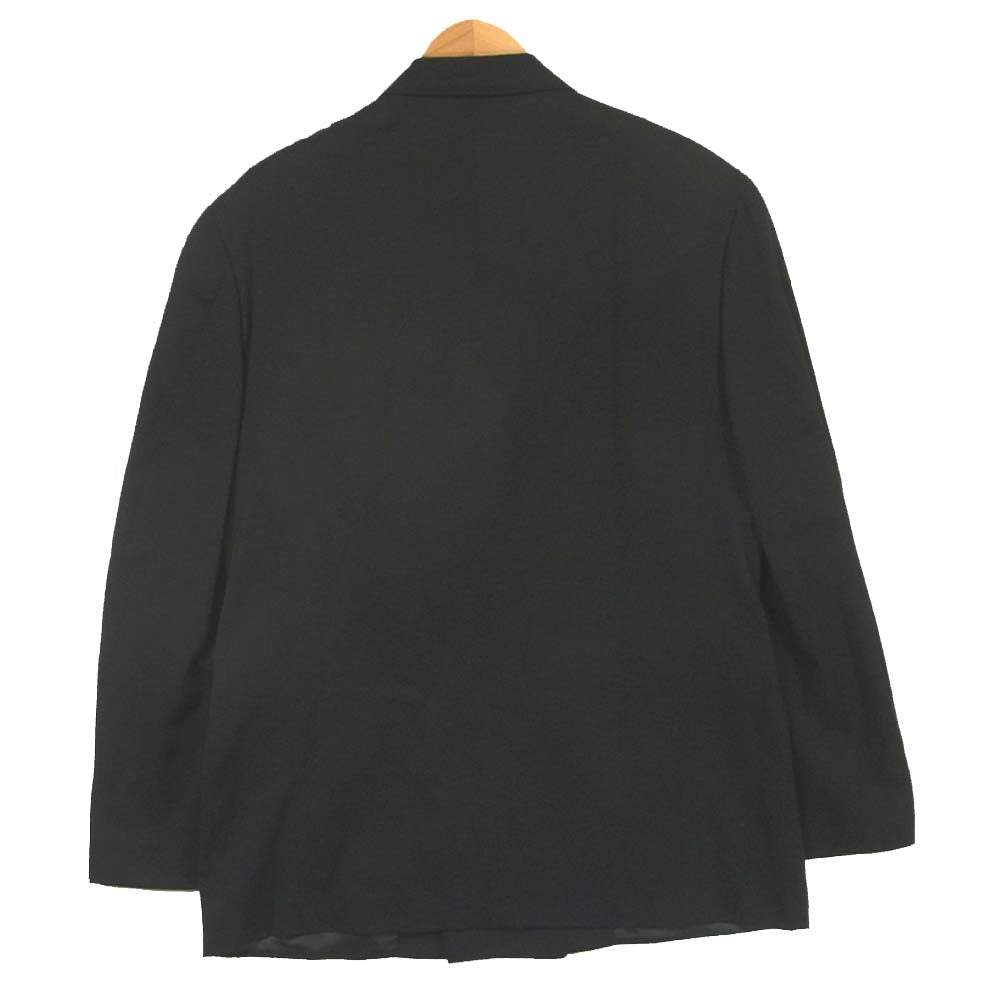 Yohji Yamamoto ヨウジヤマモト Y's for men ワイズフォーメン イタリア製 ウール ギャバジン ダブル セットアップ ジャケット パンツ ブラック系 L【中古】