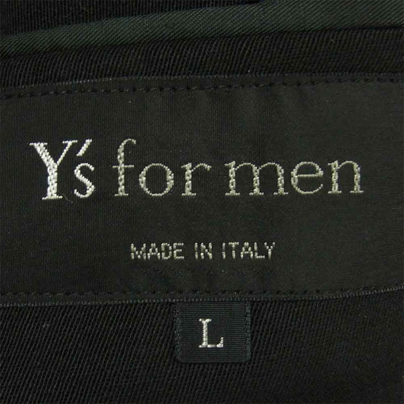 Yohji Yamamoto ヨウジヤマモト Y's for men ワイズフォーメン イタリア製 ウール ギャバジン ダブル セットアップ ジャケット パンツ ブラック系 L【中古】