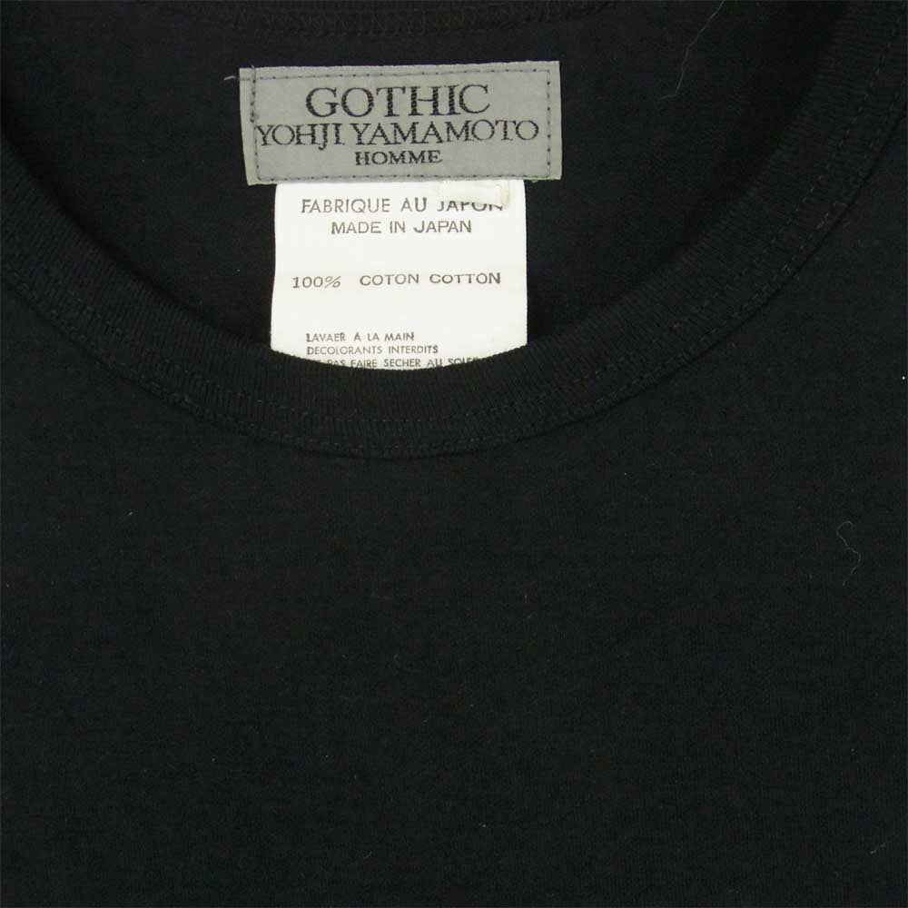 Yohji Yamamoto ヨウジヤマモト タンクトップ コットン 日本製 ブラック系 M【美品】【中古】