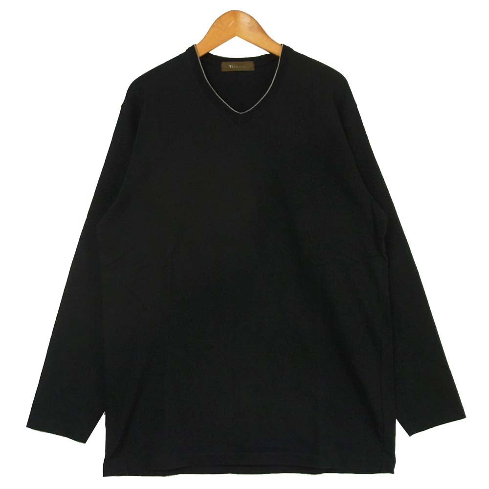 Yohji Yamamoto ヨウジヤマモト Y's for men ワイズフォーメン ロンT 長袖 Tシャツ コットン ブラック系【中古】