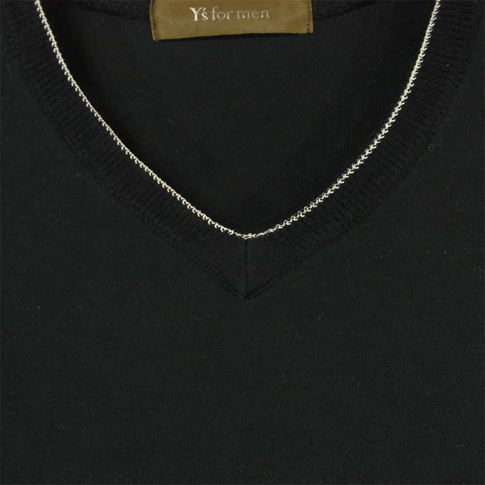 Yohji Yamamoto ヨウジヤマモト Y's for men ワイズフォーメン ロンT 長袖 Tシャツ コットン ブラック系【中古】