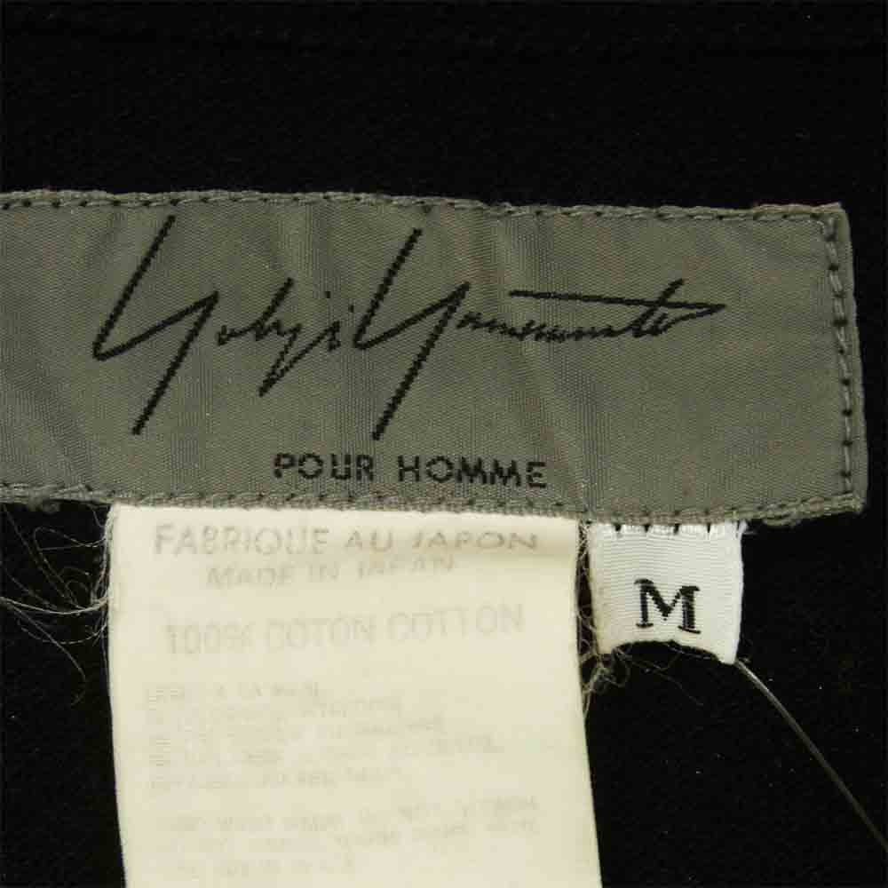 Yohji Yamamoto ヨウジヤマモト POUR HOMME プールオム 半袖 ポロシャツ コットン 日本製 ブラック系 M【中古】
